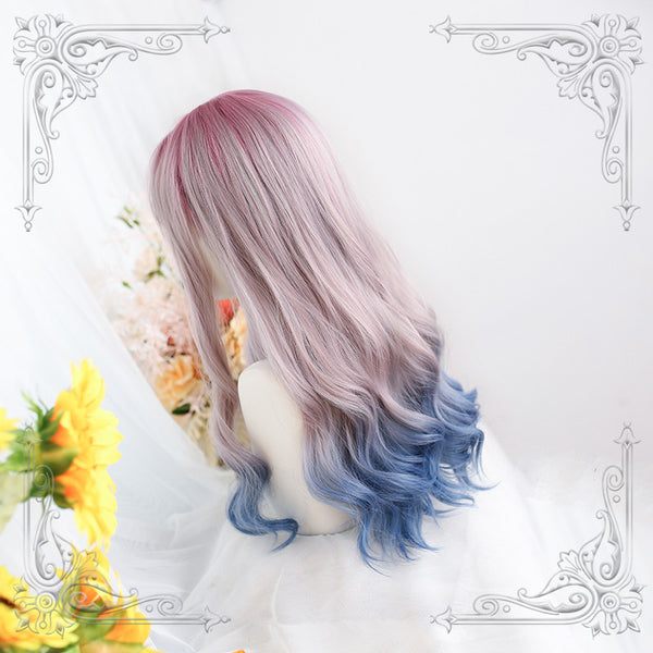 Lolita pink blue Gradient wig YC23901