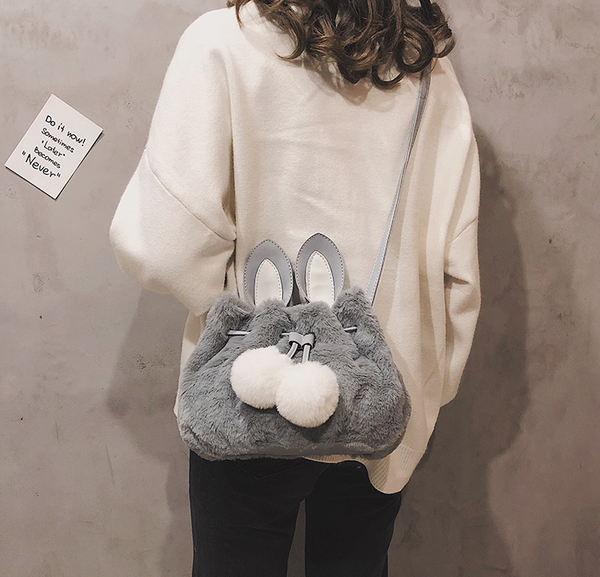 Cute plush rabbit ears shoulder bag yc20840