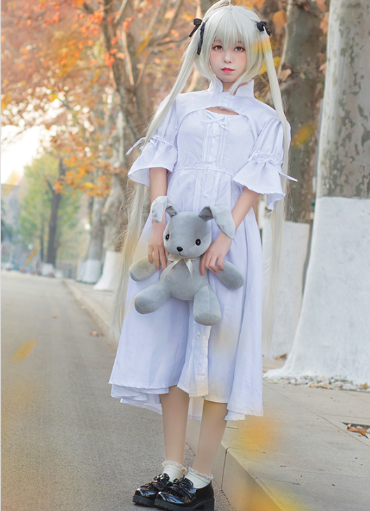 Kasugano Sora cosplay white dress yc20687
