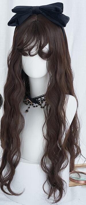 Harajuku natural black curly wig yc23724