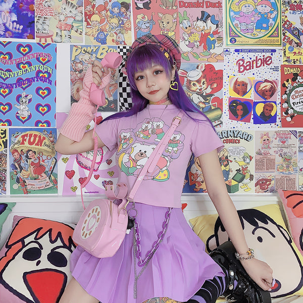 Harajuku candy-colors skirt yc23064