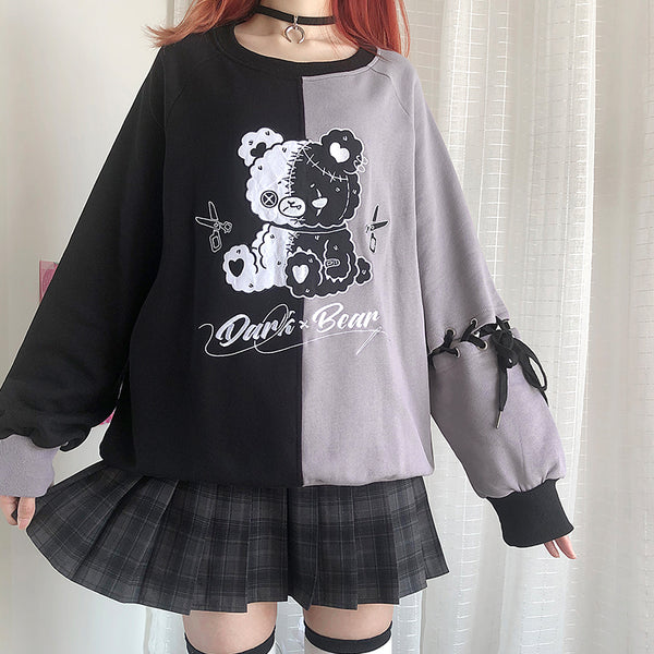 Dark bear sweater yc24002