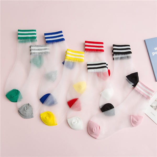 Fashion transparent socks yc23085