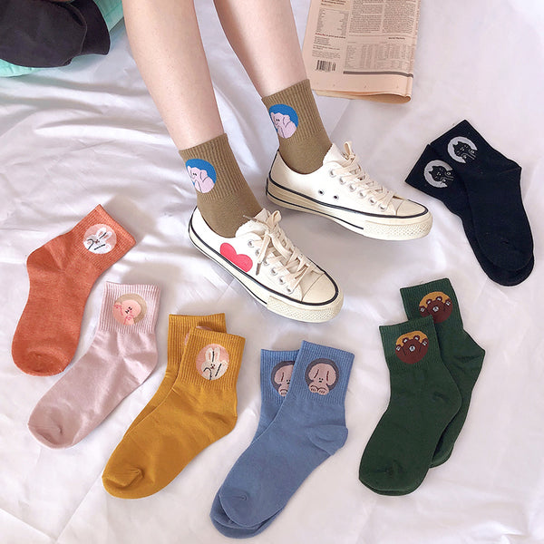 Harajuku style cute cartoon socks yc23268
