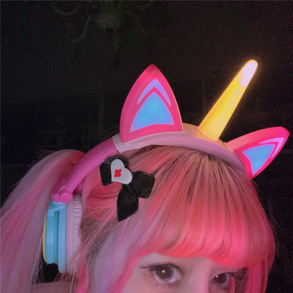 Harajuku Unicorn & Cat Headphones YC24061