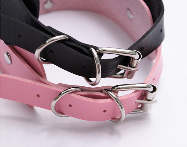 Japanese leather collar yc21180