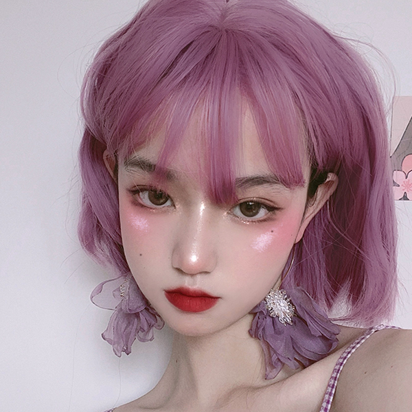 lolita purple short wig YC23878
