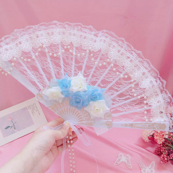 Lolita Fashion Sweet Feather Fan yc23604