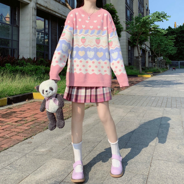 Sweet and lovely autumn/winter long sleeve sweater yc23616