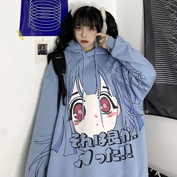 Anime (plus cashmere) hooded sweater yc23849