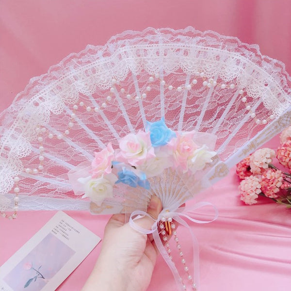 Lolita Fashion Sweet Feather Fan yc23604