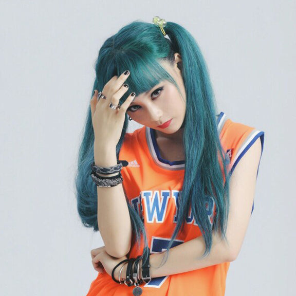 Cute blue green wig yc20644