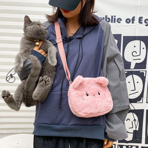 Japanese style cute cat crossbody bag yc23216