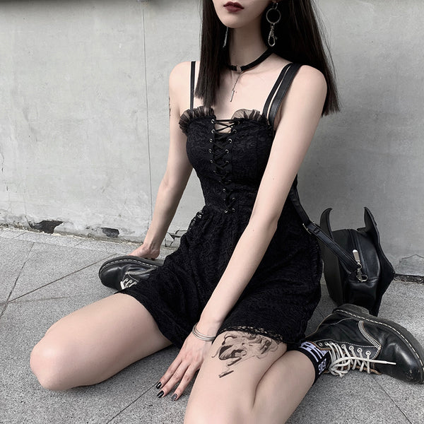 Dark sexy lace dress yc22820