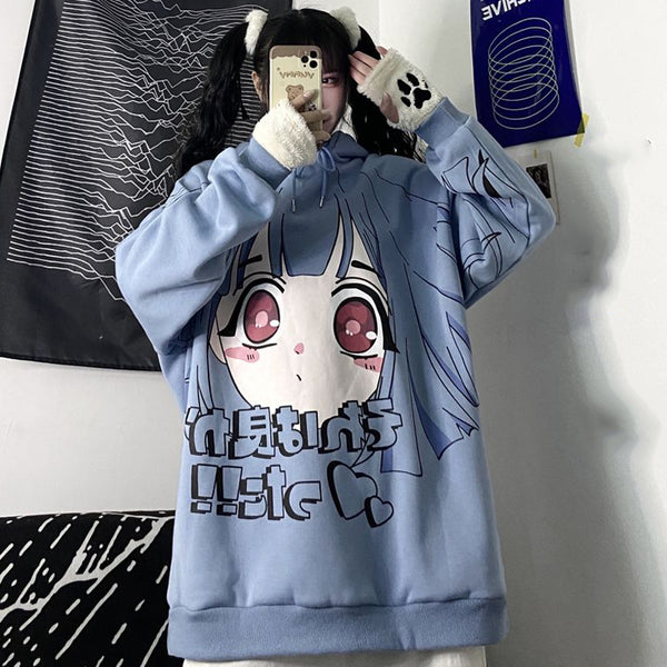 Anime (plus cashmere) hooded sweater yc23849