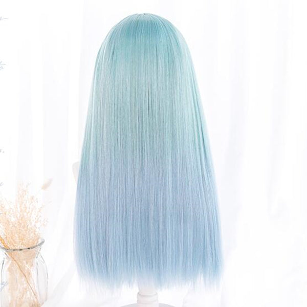 lolita cyan blue gradient wig yc23410