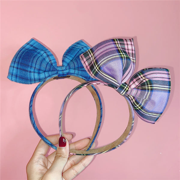 lolita plaid bow headband YC24001