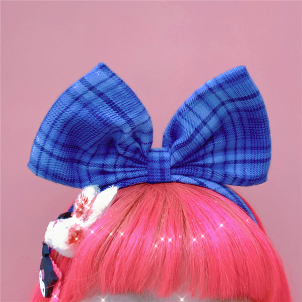 lolita plaid bow headband YC24001