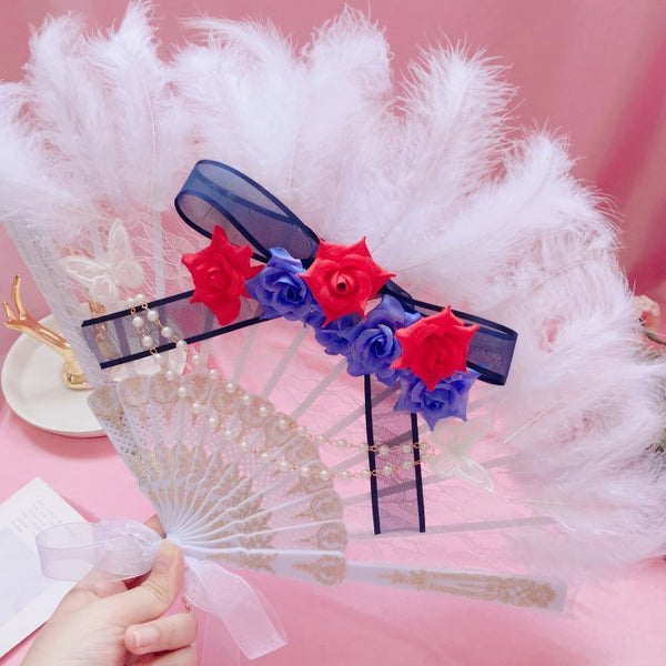 Lolita Fashion Sweet Feather Fan yc23604
