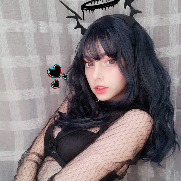 Lolita dark blue wig yc20545