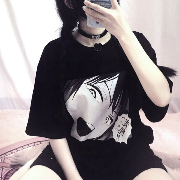 Harajuku dark cartoon T-shirt yc23068