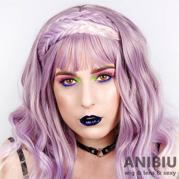 Harajuku Lolita purple cos wigs YC20153