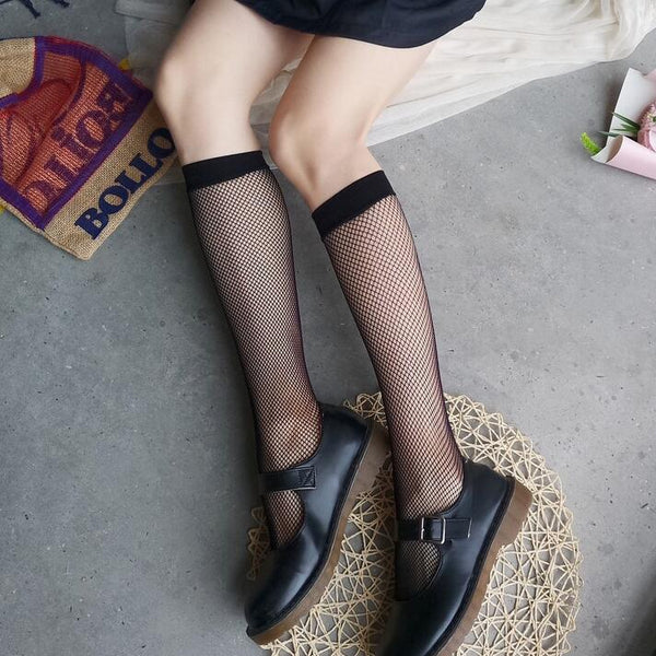 Japanese style summer fishnet socks yc23150