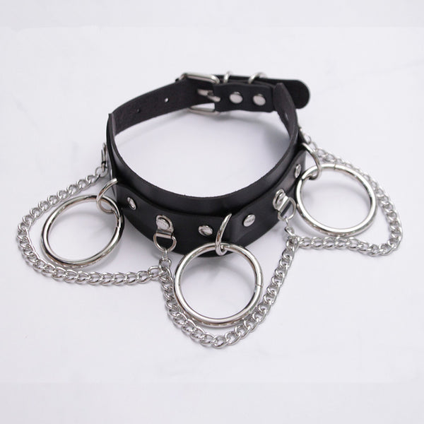 Punk PU Neck ring yc21181