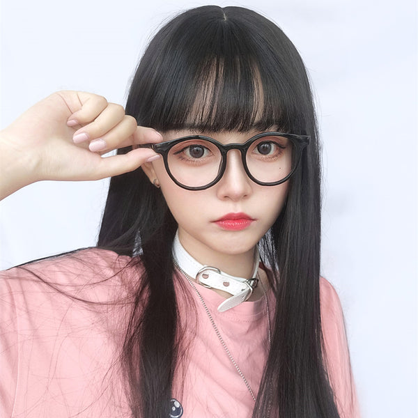 Fashion black straight wig yc23375