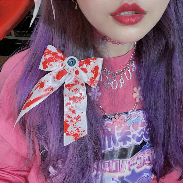 Harajuku bloodstain eyeball hairpin YC24014