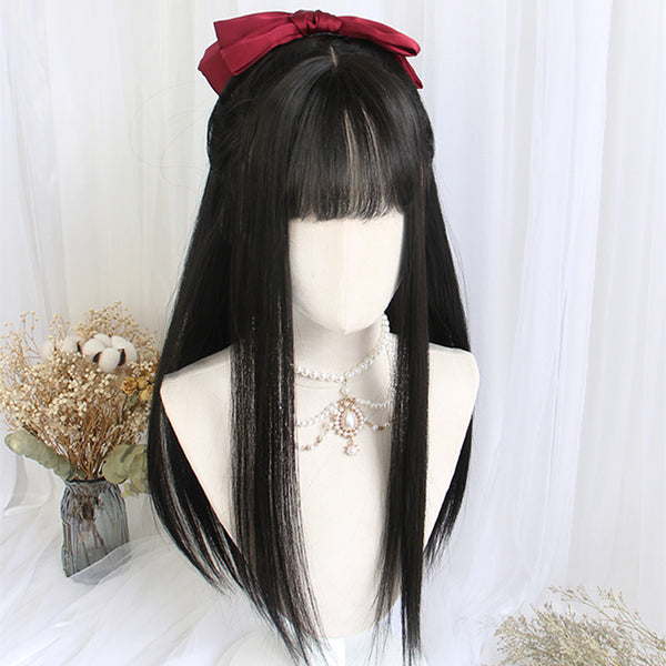 Fashion black straight wig yc23375