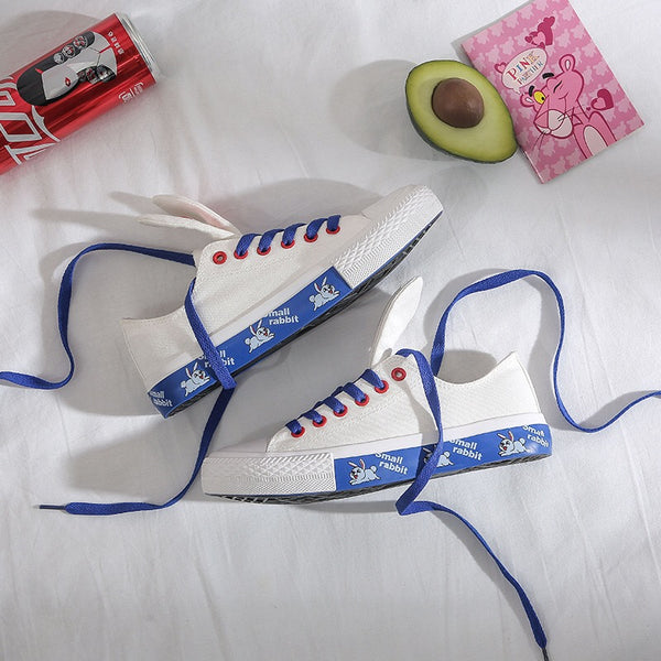 ulzzang cute rabbit ear canvas shoes yc23555