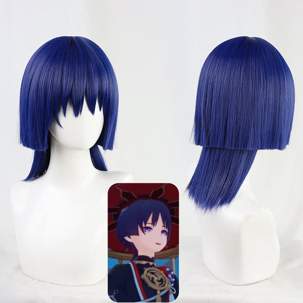 Genshin Impact blue cosplay wig YC24015