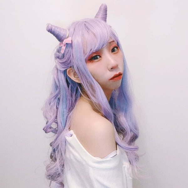 Lolita mixed color wig + devil horn *2 YC21867