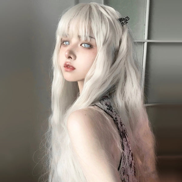 Rose girl white curly wig YC24834