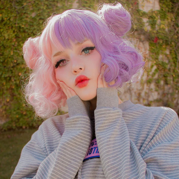 Lolita color wig + hair bag  YC21920