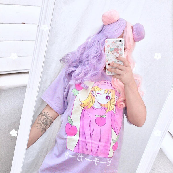Lolita color wig + hair bag  YC21920