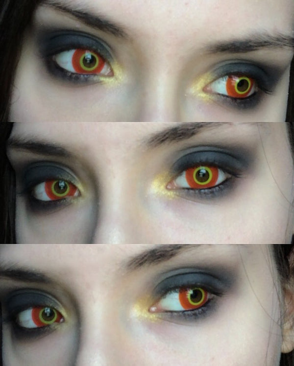 Red and yellow contact lenses (two pieces) YC22050