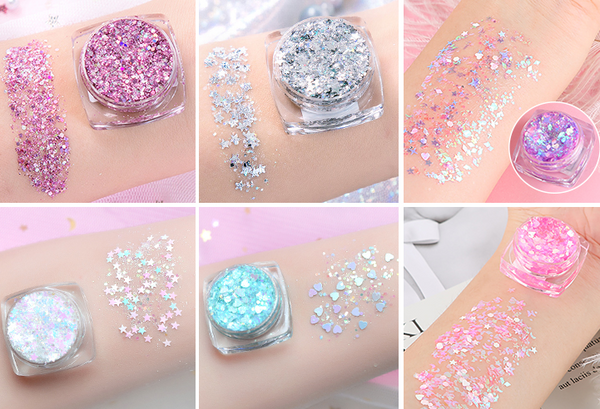 Star glitter glitter (6 boxes) YC21903