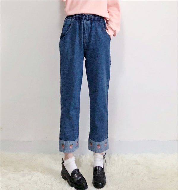 Cute strawberry jeans yc21066
