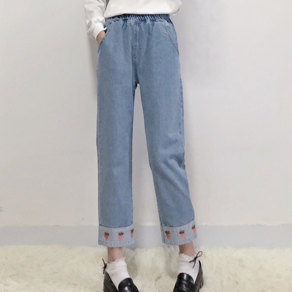 Cute strawberry jeans yc21066