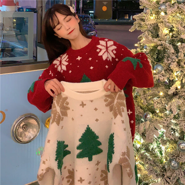 Cute christmas tree sweater yc23762