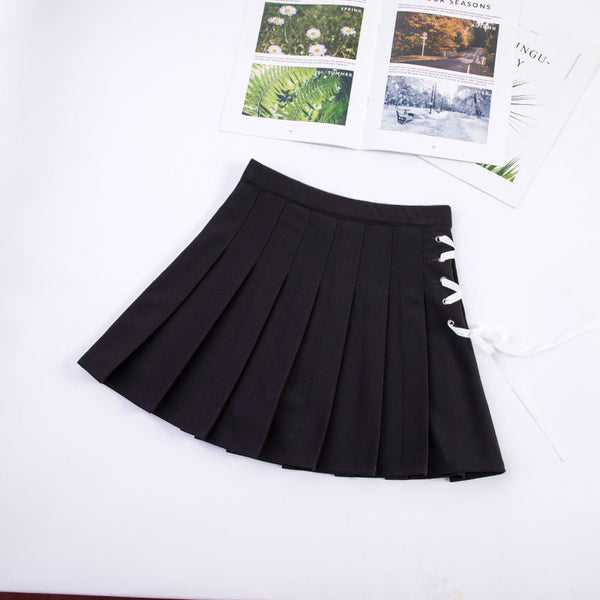Plus size bow pleated skirt yc24726