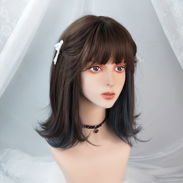 Fashion mixed color long wig yc23198