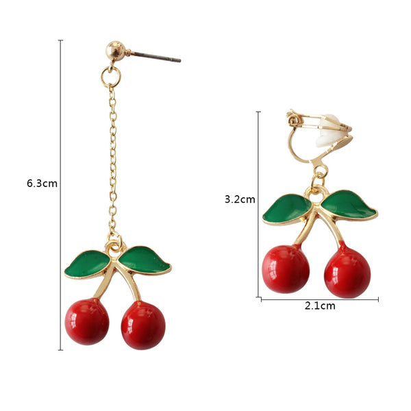 Cherry fruit earrings yc21067