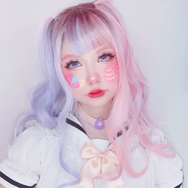Harajuku lolita blue pink gradient COS wig YC20251 – anibiu