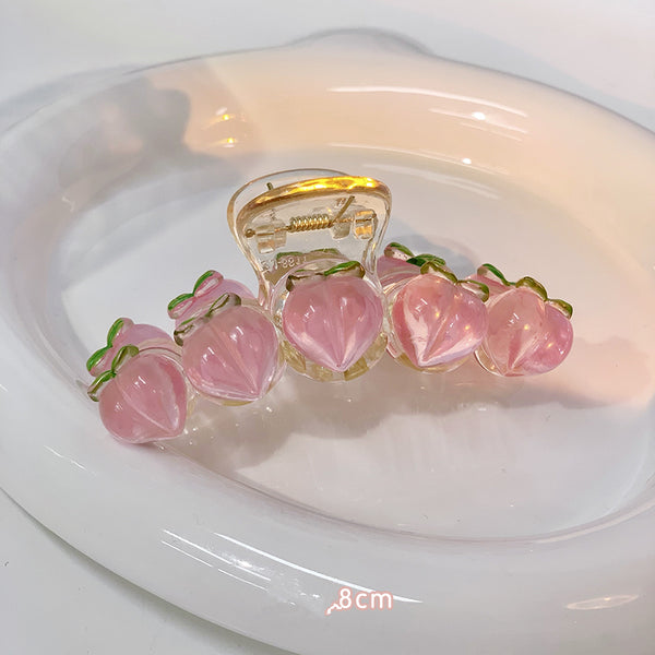 Girly peach hair clip yc24753