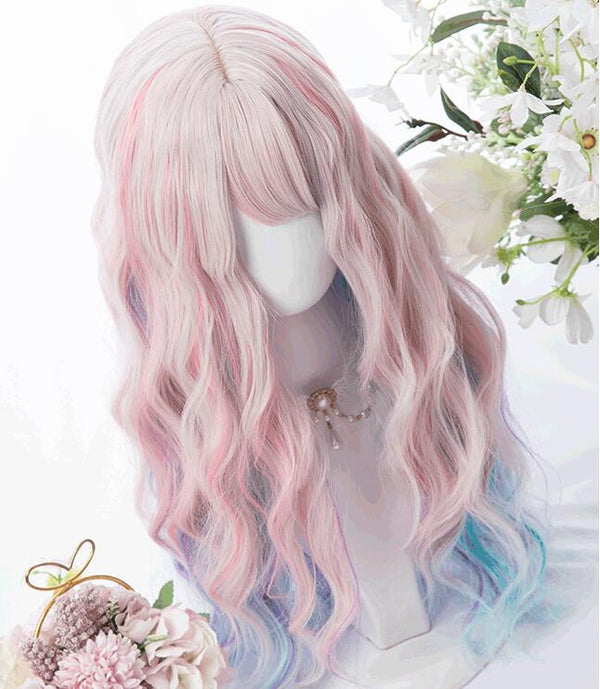lolita rainbow curly wig YC24048