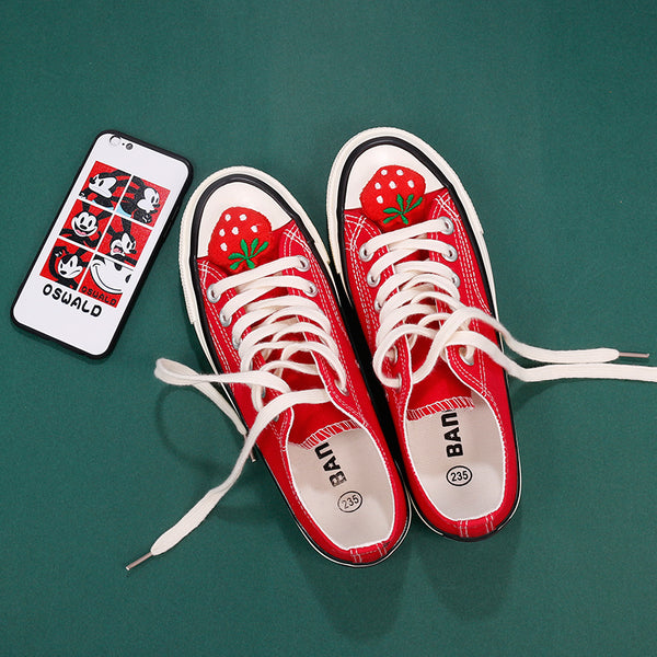 Lolita strawberry canvas shoes yc21114