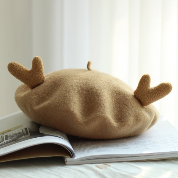Harajuku reindeer horn beret yc23077